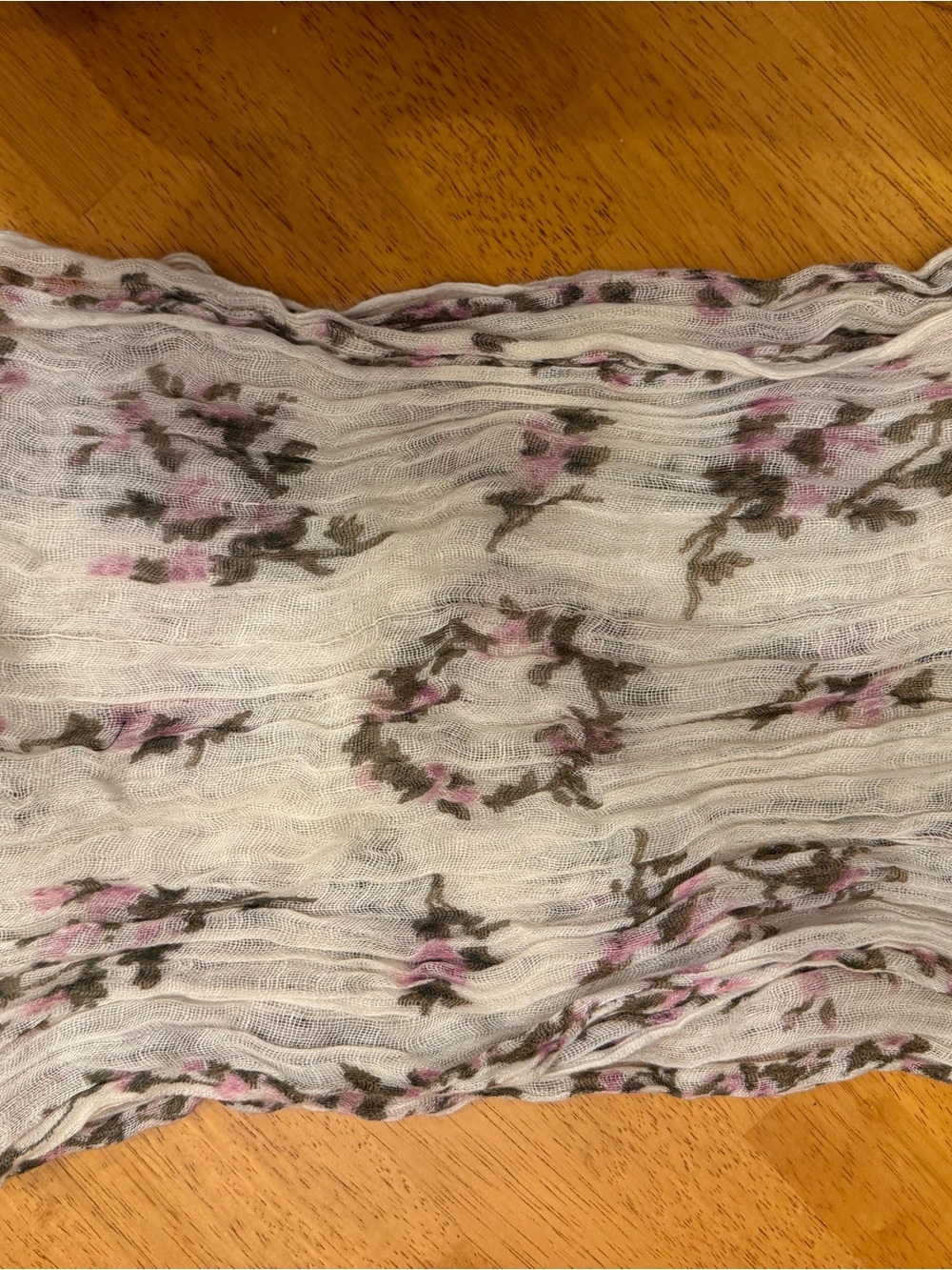 Light Floral White Cotton Blend Women’s Skirt